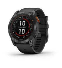Смарт-часы Garmin Fenix 7X Pro - Solar Edition - сланцево-серые с черным ремешком