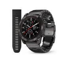 Смарт-годинник Garmin Fenix ​​7X Pro - Sapphire Solar Edition - темно-сірий титан DLC Carbon з титановим браслетом