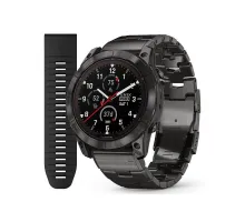 Смарт-годинник Garmin Fenix ​​7X Pro - Sapphire Solar Edition - темно-сірий титан DLC Carbon з титановим браслетом