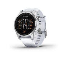 Смарт-годинник Garmin Epix Pro (Gen 2) - Standard Edition 42 mm - сріблясті з ремінцем кольору молочного кварцу