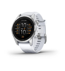 Смарт-часы Garmin Epix Pro (Gen 2) - Standard Edition 42 mm - серебристые с ремешком цвета молочного кварца