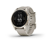 Смарт-годинник Garmin Epix Pro (Gen 2) - Sapphire Edition 42 mm - ніжно-золотисті зі світло-пісковим ремінцем