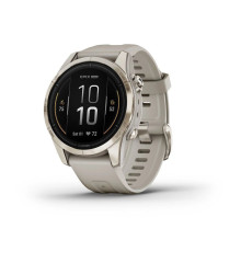Смарт-часы Garmin Epix Pro (Gen 2) - Sapphire Edition 42 mm - нежно-золотистые со светло-песочным ремешком