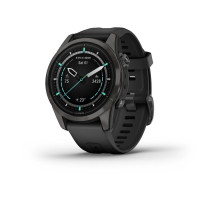 Смарт-часы Garmin Epix Pro (Gen 2) - Sapphire Edition 42 mm - темно-серый титан DLC Carbon с черным ремешком