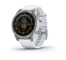 Смарт-годинник Garmin Epix Pro (Gen 2) - Sapphire Edition 47 mm - титан з ремінцем кольору молочного кварцу