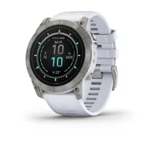 Смарт-годинник Garmin Epix Pro (Gen 2) - Sapphire Edition 51 mm - титан з ремінцем кольору молочного кварцу