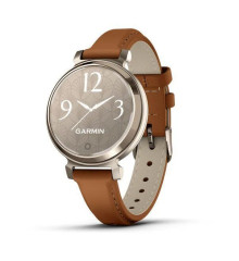 Смарт-часы Garmin Lily 2 Classic кремово-золотистые, светло-коричневый кожаный ремешок