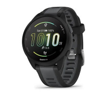 Смарт-годинник Garmin Forerunner 165, чорний/сланцево-сірий силіконовий ремінець