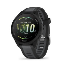 Garmin Forerunner 165 Smartwatch, Black/Slate Gray Silicone Band