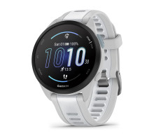 Garmin Forerunner 165 Smartwatch, Misty Gray/Stone White Silicone Band