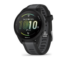 Смарт-годинник Garmin Forerunner 165 Music, чорний/сланцево-сірий силіконовий ремінець