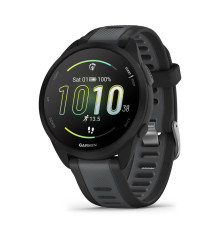 Garmin Forerunner 165 Music Smartwatch, Black/Slate Gray Silicone Strap