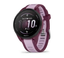 Смарт-годинник Garmin Forerunner 165 Music, силіконовий ремінець ягідно-бузковий