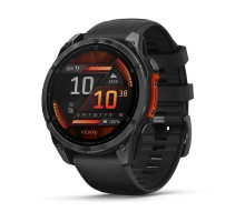 Garmin Fenix ​​8 Smartwatch - 47mm AMOLED, Slate Gray with Black Silicone Strap