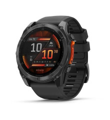 Смарт-часы Garmin Fenix 8 – 51 мм, AMOLED, сланцево-серые с черным силиконовым ремешком