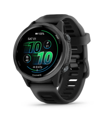 Garmin Forerunner 570 Smartwatch (42mm) with Slate Gray Aluminum Bezel and Black Strap.