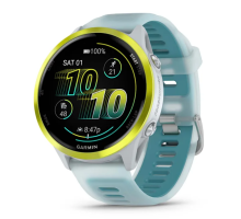 Смарт-годинник Garmin Forerunner 570 (47 мм), насичено-жовтий алюмінієвий безель з біло-бірюзовим ремінцем