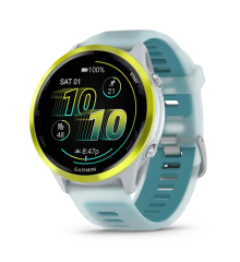 Garmin Forerunner 570 Smartwatch (47mm), Vivid Yellow Aluminum Bezel with White and Teal Strap