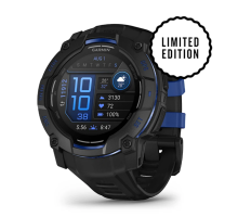Смарт-годинник Garmin Instinct 3 (50 мм) AMOLED чорний з чорно-синім ремінцем