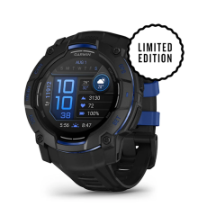 Смарт-часы Garmin Instinct 3 (50 мм) AMOLED черные с черно-синим ремешком