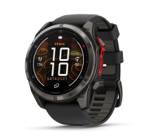 Garmin Fenix ​​8 Pro (51mm) MicroLED Sapphire Smartwatch, Carbon Gray DLC Titanium with Black/Gray Silicone Strap