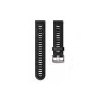Garmin Forerunner 935/945 22mm Silicone Black Watch Strap with Silver Buckle