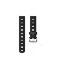 Ремінець Garmin для годинника Forerunner 935/945 (22 мм) силіконовий чорний із сріблястою застібкою