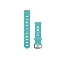 Garmin Forerunner 245/645/Vivoactive/Vivomove 20mm Watch Band, Blue Silicone with Stainless Steel Buckle