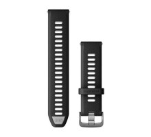 Ремешок Garmin 22 мм для часов Forerunner 265 черно-пудровый/серый со сланцево-серой застежкой