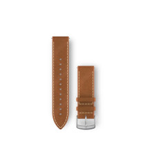 Garmin Venu Sq/Forerunner 245/645/Vivoactive 3/Vivomove 20mm Strap, Light Brown Italian Leather