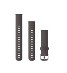 Ремінець Garmin 18 мм для годинника Venu, Vívoactive, Forerunner, чорний графіт із сланцевою фурнітурою
