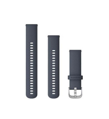 Швидкознімний ремінець Garmin 22 мм для Forerunner 255/265/745, Venu 2/3 та інших, темно-сірий із сріблястою застібкою