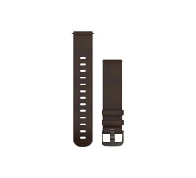 Ремінець Garmin для годинника Forerunner 245/645/Vivoactive/Vivomove (20 мм), темно-коричнева шкіра з темною застібкою