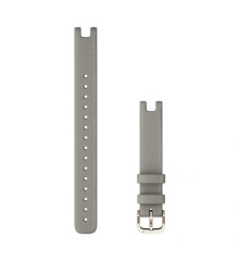 Garmin Lily Watch Band in Gray Leather (Braloba) with Cream and Gold Buckle, 14mm (Large)