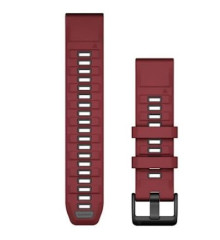 Ремінець Garmin QuickFit 22 Marsala/Graphite для смарт-годин Fenix ​​8, Instinct, Forerunner 965, Quatix 75