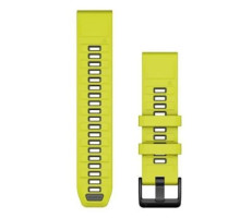 Ремешок Garmin  QuickFit 22, Amp Yellow/Graphite силиконовый для смарт-часов Fenix 8, Instinct, Forerunner 965, Quatix 75