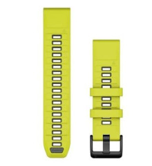 Garmin QuickFit 22 Amp Yellow/Graphite Silicone Watch Strap for Fenix ​​8, Instinct, Forerunner 965, and Quatix 75 Smartwatches