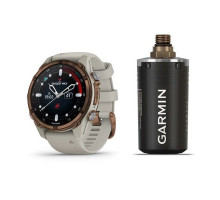 Смарт-годинник Garmin Descent Mk3i - 43 мм, бронзовий титан PVD, силіконовий ремінець французького сірого кольору + трансівер Descent T2