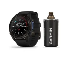 Смарт-часы Garmin Descent Mk3i - 51 мм, титан Carbon Grey DLC с черным силиконовым ремешком + трансивер Descent T2