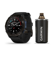 Смарт-часы Garmin Descent Mk3i - 51 мм, титан Carbon Grey DLC с черным силиконовым ремешком + трансивер Descent T2