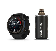 Смарт-годинник Garmin Descent Mk3i - 43 мм, титан Carbon Grey DLC з чорним силіконовим ремінцем + трансівер Descent T2