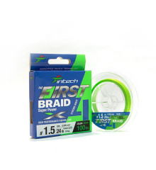 Шнур Intech First Braid X4 100m #2.5/0.260mm 34lb/15.0kg Green