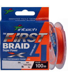 Шнур Intech First Braid X4 100m #2.5/0.260mm 34lb/15.0kg Orange