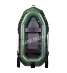 B-270NP Bark inflatable boat, two-seater with outboard transom and fender, rowing