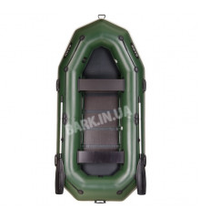 B-300P Inflatable boat Bark three-seater with a fender, rowing