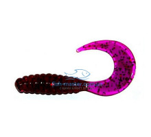 Silicone Manns Twister 040 M-040 EV ultra violet chameleon with glitter 100mm 20pcs / pack