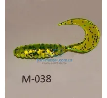 Silicone Manns Twister 038 M-038 CHP green transparent with black dot 70mm 20pcs / pack