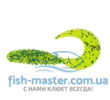 Силікон Manns Twister 037 M-037 CHP салатовий прозорий з чорною крапкою 55мм 20шт / уп