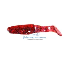 Silicone Manns Predator 2,5 М-056 PU cherry with blue glitter 70mm 20pcs / pack