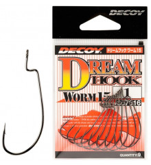 Крючок Decoy Worm 15 Dream Hook 1/0, 9шт